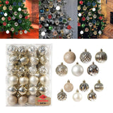 Maxbell 48 Pieces Xmas Tree Hanging Ornaments for Party New Year Decoration Champagne