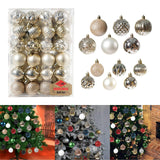 Maxbell 48 Pieces Xmas Tree Hanging Ornaments for Party New Year Decoration Champagne