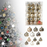 Maxbell 48 Pieces Xmas Tree Hanging Ornaments for Party New Year Decoration Champagne