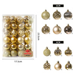 Maxbell 48 Pieces Xmas Tree Hanging Ornaments for Party New Year Decoration Aureate