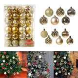 Maxbell 48 Pieces Xmas Tree Hanging Ornaments for Party New Year Decoration Aureate