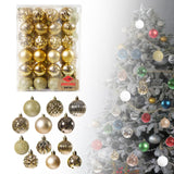 Maxbell 48 Pieces Xmas Tree Hanging Ornaments for Party New Year Decoration Aureate