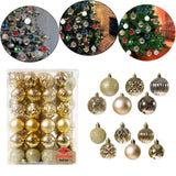 Maxbell 48 Pieces Xmas Tree Hanging Ornaments for Party New Year Decoration Aureate