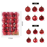 Maxbell 48 Pieces Xmas Tree Hanging Ornaments for Party New Year Decoration Red