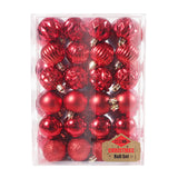 Maxbell 48 Pieces Xmas Tree Hanging Ornaments for Party New Year Decoration Red
