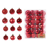 Maxbell 48 Pieces Xmas Tree Hanging Ornaments for Party New Year Decoration Red