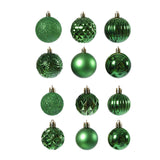 Maxbell 48 Pieces Xmas Tree Hanging Ornaments for Party New Year Decoration Green