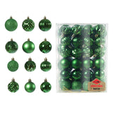Maxbell 48 Pieces Xmas Tree Hanging Ornaments for Party New Year Decoration Green