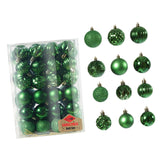 Maxbell 48 Pieces Xmas Tree Hanging Ornaments for Party New Year Decoration Green