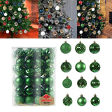 Maxbell 48 Pieces Xmas Tree Hanging Ornaments for Party New Year Decoration Green