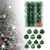 Maxbell 48 Pieces Xmas Tree Hanging Ornaments for Party New Year Decoration Green