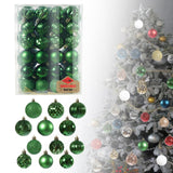 Maxbell 48 Pieces Xmas Tree Hanging Ornaments for Party New Year Decoration Green