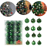 Maxbell 48 Pieces Xmas Tree Hanging Ornaments for Party New Year Decoration Green