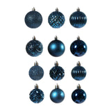 Maxbell 48 Pieces Xmas Tree Hanging Ornaments for Party New Year Decoration Blue