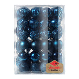 Maxbell 48 Pieces Xmas Tree Hanging Ornaments for Party New Year Decoration Blue