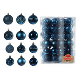 Maxbell 48 Pieces Xmas Tree Hanging Ornaments for Party New Year Decoration Blue