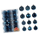 Maxbell 48 Pieces Xmas Tree Hanging Ornaments for Party New Year Decoration Blue