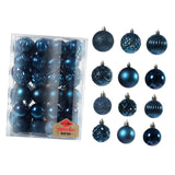 Maxbell 48 Pieces Xmas Tree Hanging Ornaments for Party New Year Decoration Blue