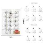 Maxbell 48 Pieces Xmas Tree Hanging Ornaments for Party New Year Decoration White