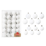 Maxbell 48 Pieces Xmas Tree Hanging Ornaments for Party New Year Decoration White