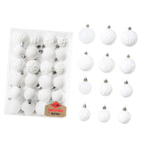 Maxbell 48 Pieces Xmas Tree Hanging Ornaments for Party New Year Decoration White