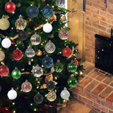 Maxbell 48 Pieces Xmas Tree Hanging Ornaments for Party New Year Decoration Black