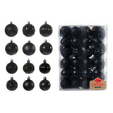 Maxbell 48 Pieces Xmas Tree Hanging Ornaments for Party New Year Decoration Black