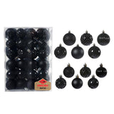 Maxbell 48 Pieces Xmas Tree Hanging Ornaments for Party New Year Decoration Black
