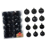 Maxbell 48 Pieces Xmas Tree Hanging Ornaments for Party New Year Decoration Black