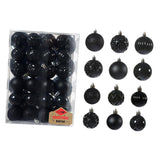 Maxbell 48 Pieces Xmas Tree Hanging Ornaments for Party New Year Decoration Black
