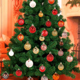 Maxbell 44Pcs Christmas Balls Party Supplies Decorative for Holiday Bedroom Gifts Coffee Style A
