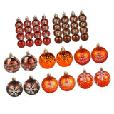 Maxbell 44Pcs Christmas Balls Party Supplies Decorative for Holiday Bedroom Gifts Coffee Style A