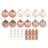 Maxbell 44Pcs Christmas Balls Party Supplies Decorative for Holiday Bedroom Gifts Style A Pink