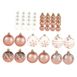 Maxbell 44Pcs Christmas Balls Party Supplies Decorative for Holiday Bedroom Gifts Style A Pink