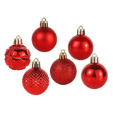 Maxbell 44Pcs Christmas Balls Party Supplies Decorative for Holiday Bedroom Gifts Style B Red
