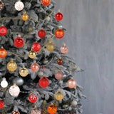 Maxbell 44Pcs Christmas Balls Party Supplies Decorative for Holiday Bedroom Gifts Style B Red