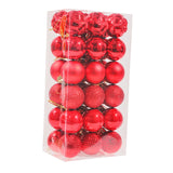 Maxbell 44Pcs Christmas Balls Party Supplies Decorative for Holiday Bedroom Gifts Style B Red