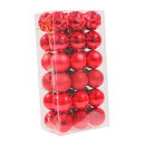 Maxbell 44Pcs Christmas Balls Party Supplies Decorative for Holiday Bedroom Gifts Style B Red