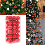 Maxbell 44Pcs Christmas Balls Party Supplies Decorative for Holiday Bedroom Gifts Style B Red