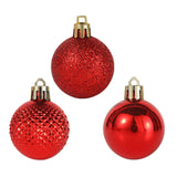 Maxbell 44Pcs Christmas Balls Party Supplies Decorative for Holiday Bedroom Gifts Style B Red