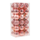 Maxbell 44Pcs Christmas Balls Party Supplies Decorative for Holiday Bedroom Gifts 5cm Pink