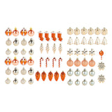 Maxbell 72x Christmas Tree Decorations Ornaments for Holiday Home Decor Aureate with argent