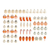 Maxbell 72x Christmas Tree Decorations Ornaments for Holiday Home Decor Aureate with argent