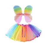 Maxbell Girls Dress Up Costume Fairy Wing Skirt Outfit for Events Cosplay Decoration