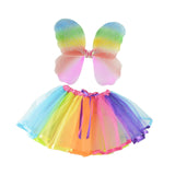 Maxbell Girls Dress Up Costume Fairy Wing Skirt Outfit for Events Cosplay Decoration