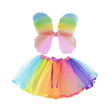 Maxbell Girls Dress Up Costume Fairy Wing Skirt Outfit for Events Cosplay Decoration