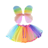 Maxbell Girls Dress Up Costume Fairy Wing Skirt Outfit for Events Cosplay Decoration