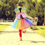 Maxbell Girls Dress Up Costume Fairy Wing Skirt Outfit for Events Cosplay Decoration