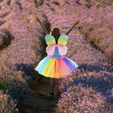 Maxbell Girls Dress Up Costume Fairy Wing Skirt Outfit for Events Cosplay Decoration