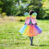 Maxbell Girls Dress Up Costume Fairy Wing Skirt Outfit for Events Cosplay Decoration